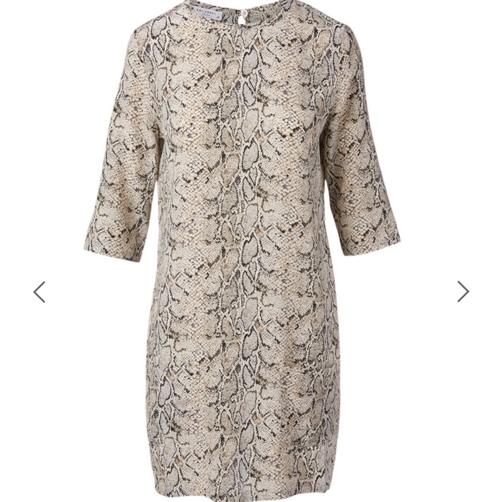 Equipment Aubrey Silk Snake Print Dress